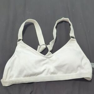 SHEIN Cream Ribbed Bralette
